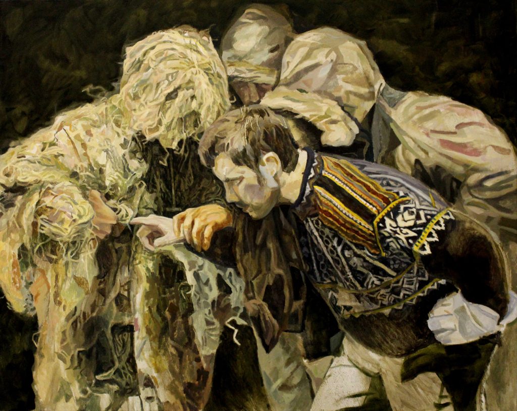 PAINTING: Abend der Amateure, oil on canvas, 80 x 100 cm, 2014